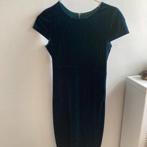 Felicity & Coco Velvet Sheath Midi Dress Size S